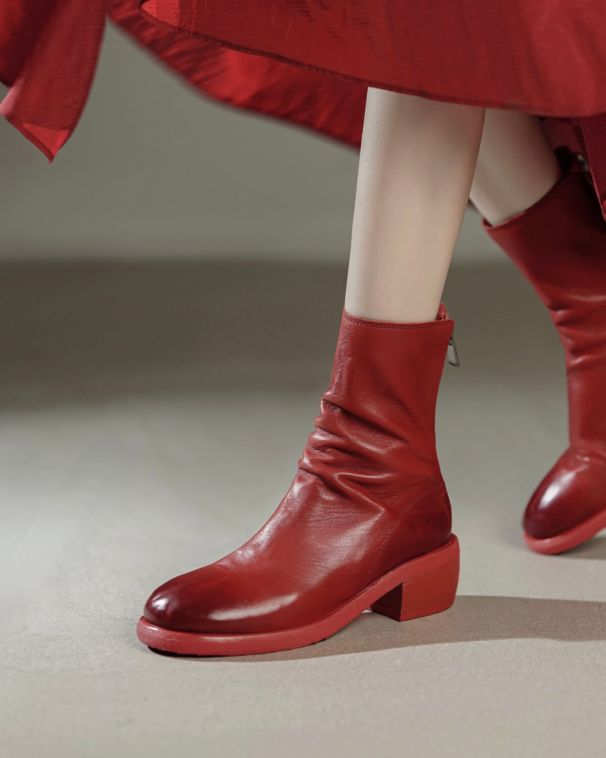 Jorma-horsehide-western-boots-red-model-2