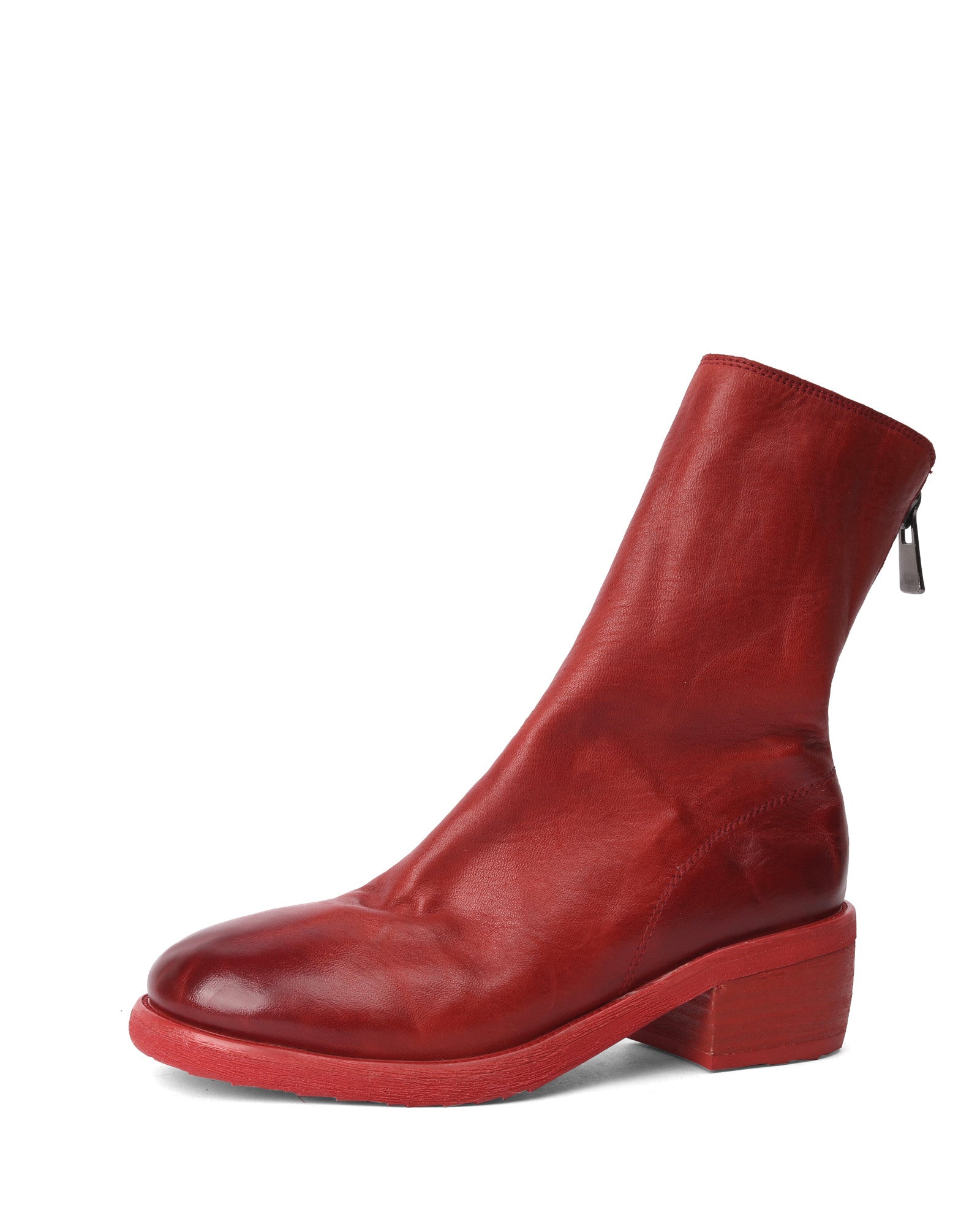 Jorma-horsehide-western-boots-red