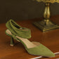 Kaia-ankle-strap-green-suede-heels-2
