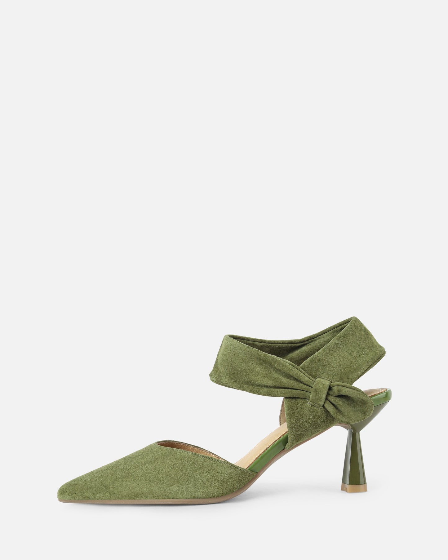 Kaia-ankle-strap-green-suede-heels