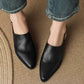 Katy-black-leather-slingback-loafers-model-1
