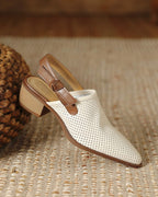 Kina - Slingbacks en cuir perforé
