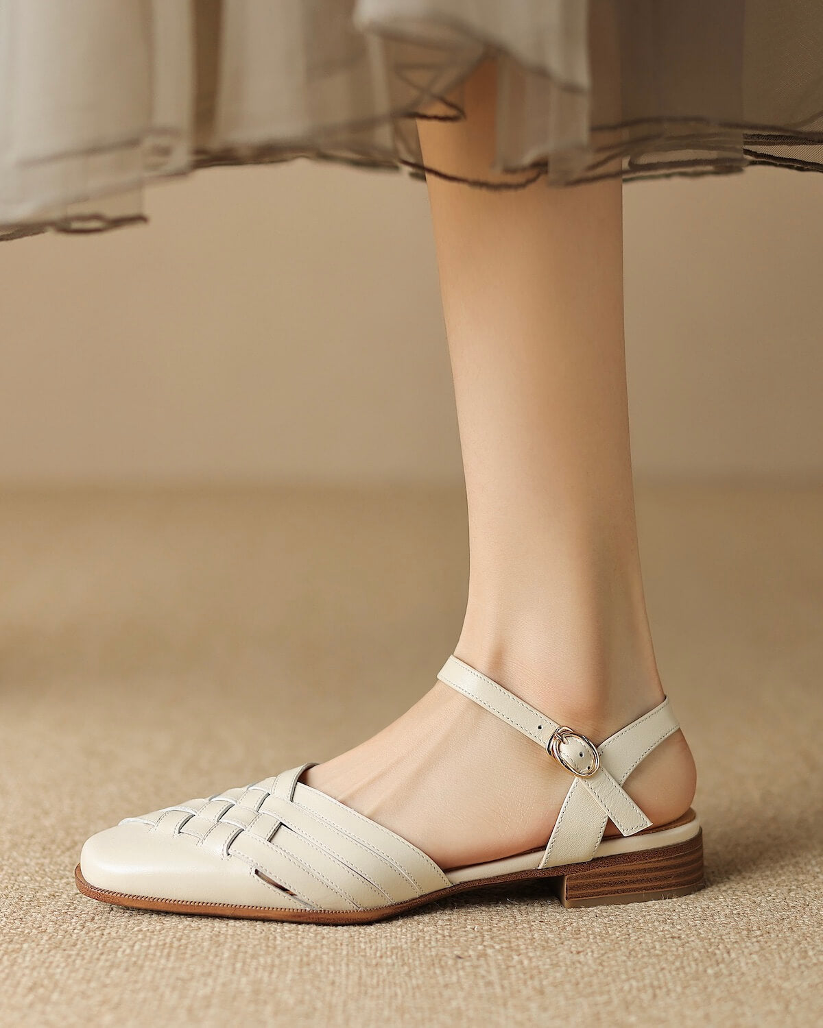 Kolar-woven-leather-sandals-white-model