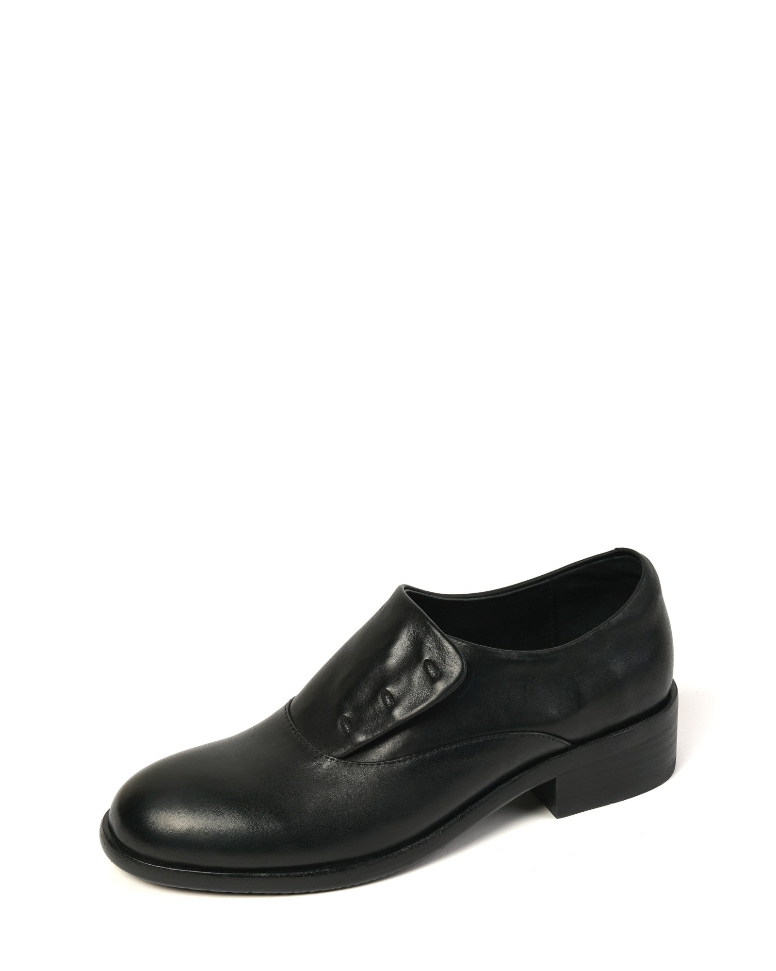 Korio-monk-style-leather-loafers-black