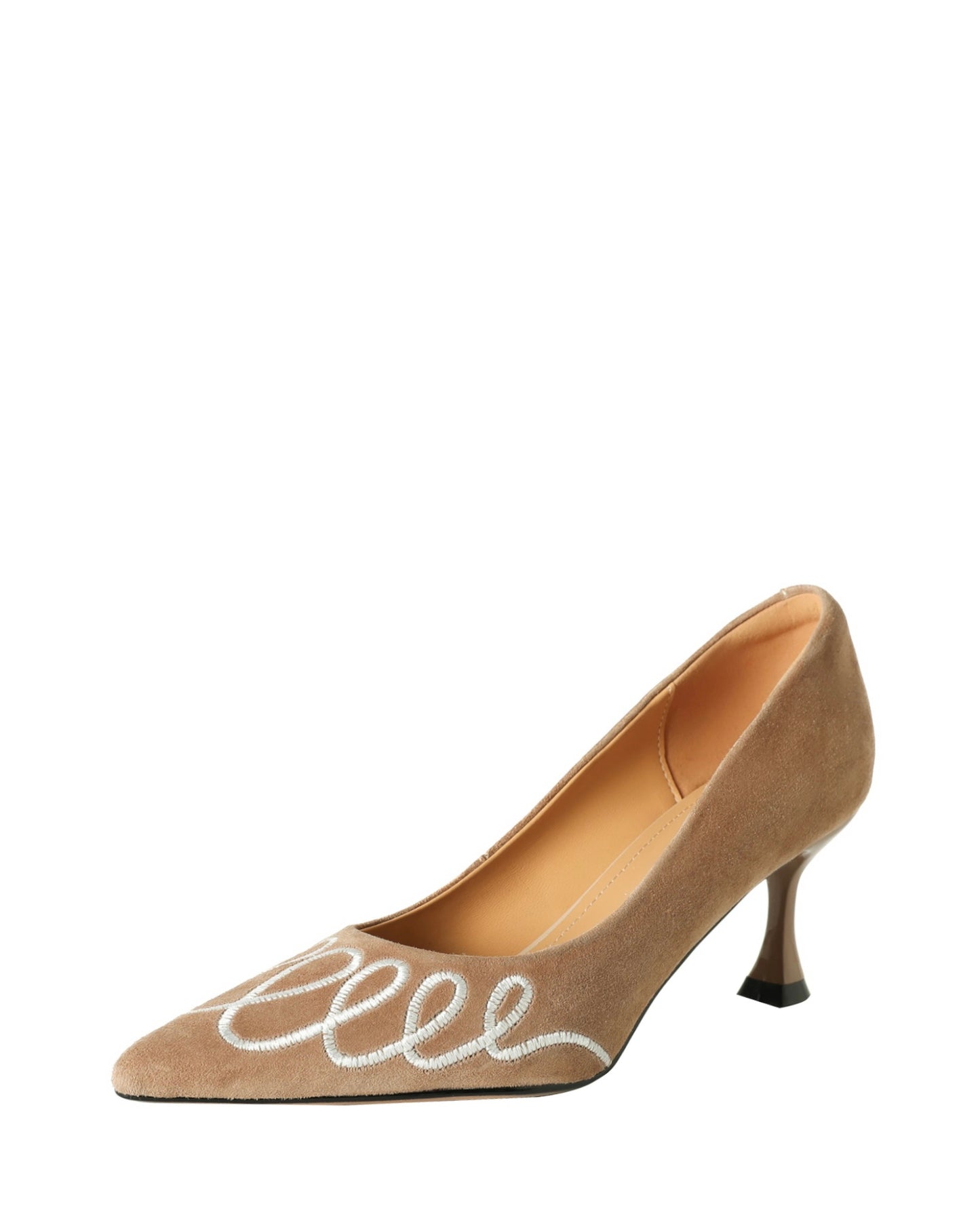 Laita - Embroidery Suede Heels