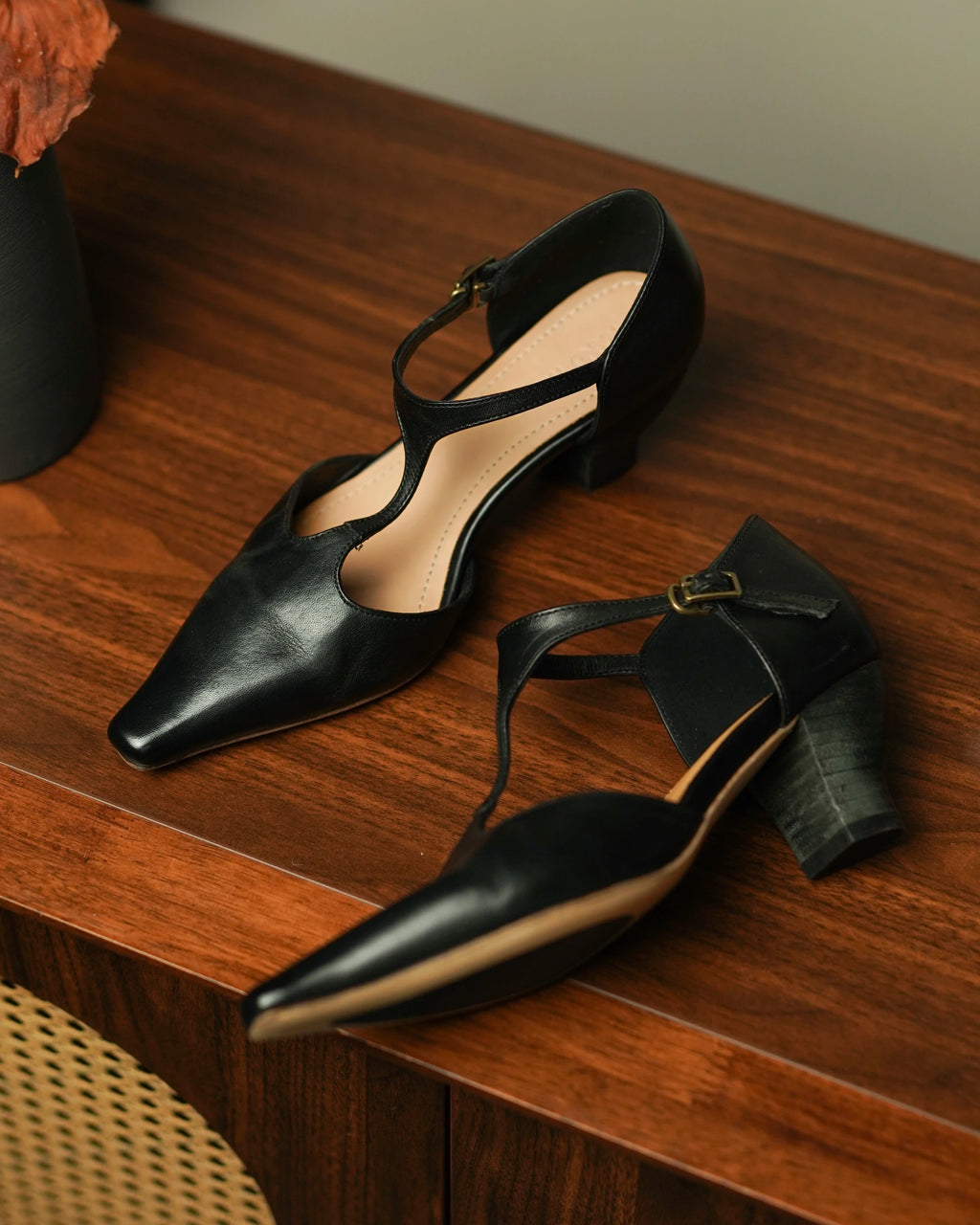 Latu - T Strap Horsehide Pumps