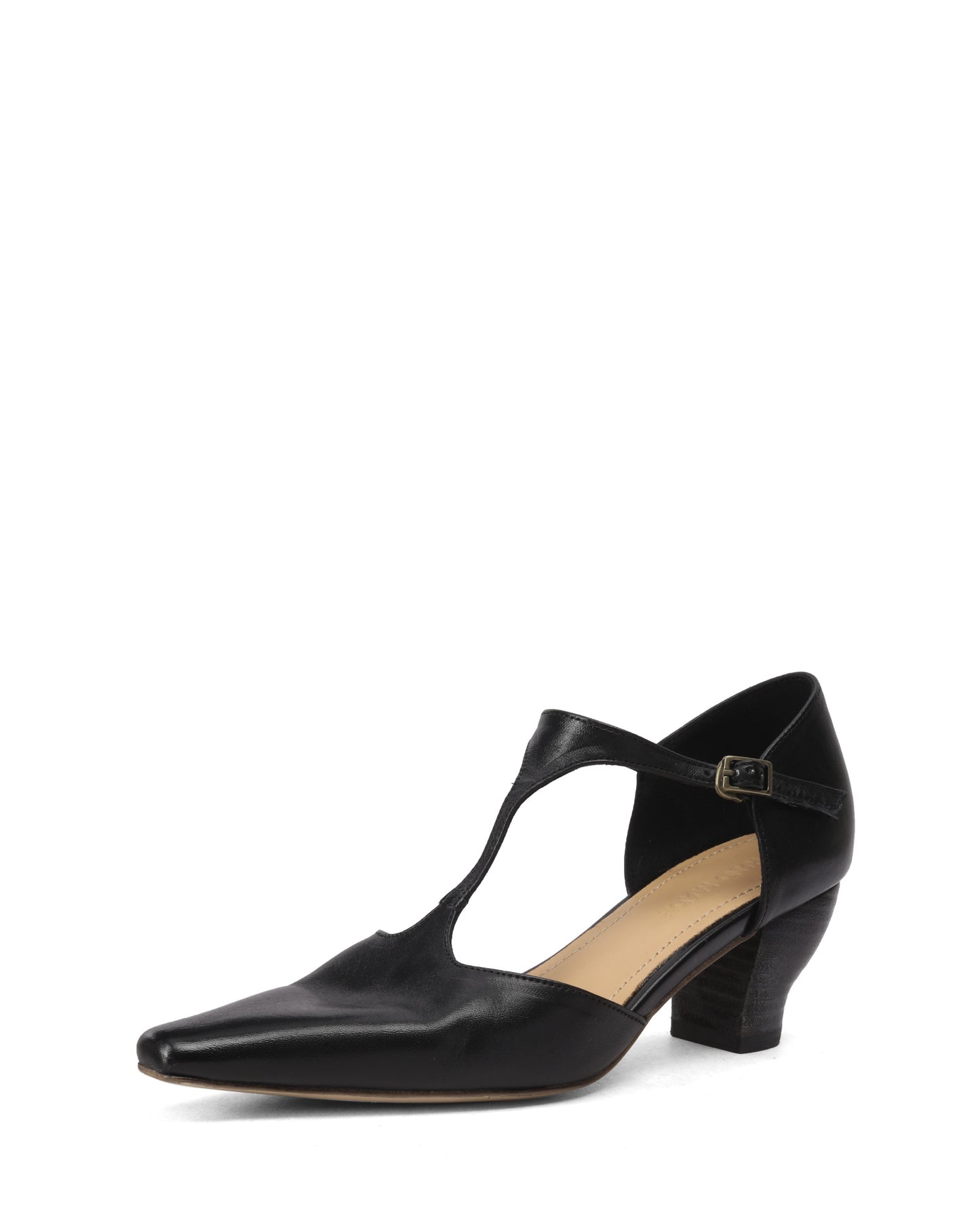 Latur - T Strap Pumps (Leather Sole)