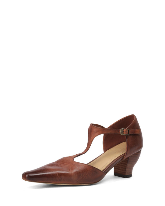 Latur - T Strap Pumps (Leather Sole)