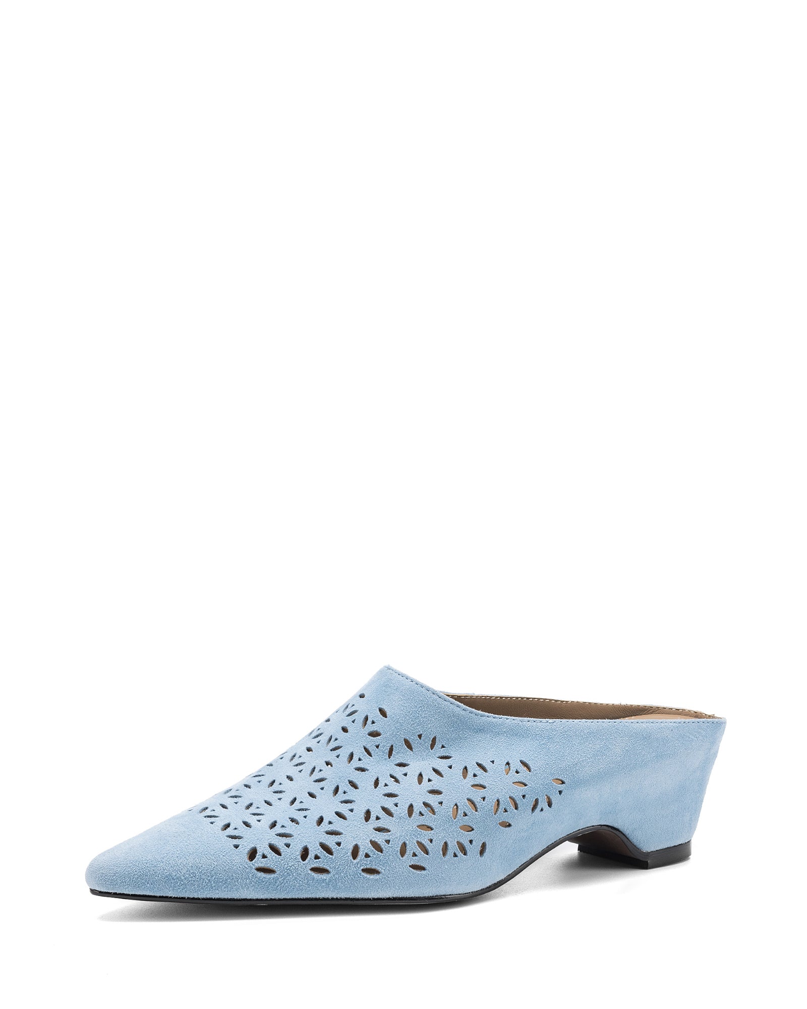 Lawa - Perforated Suede Mules