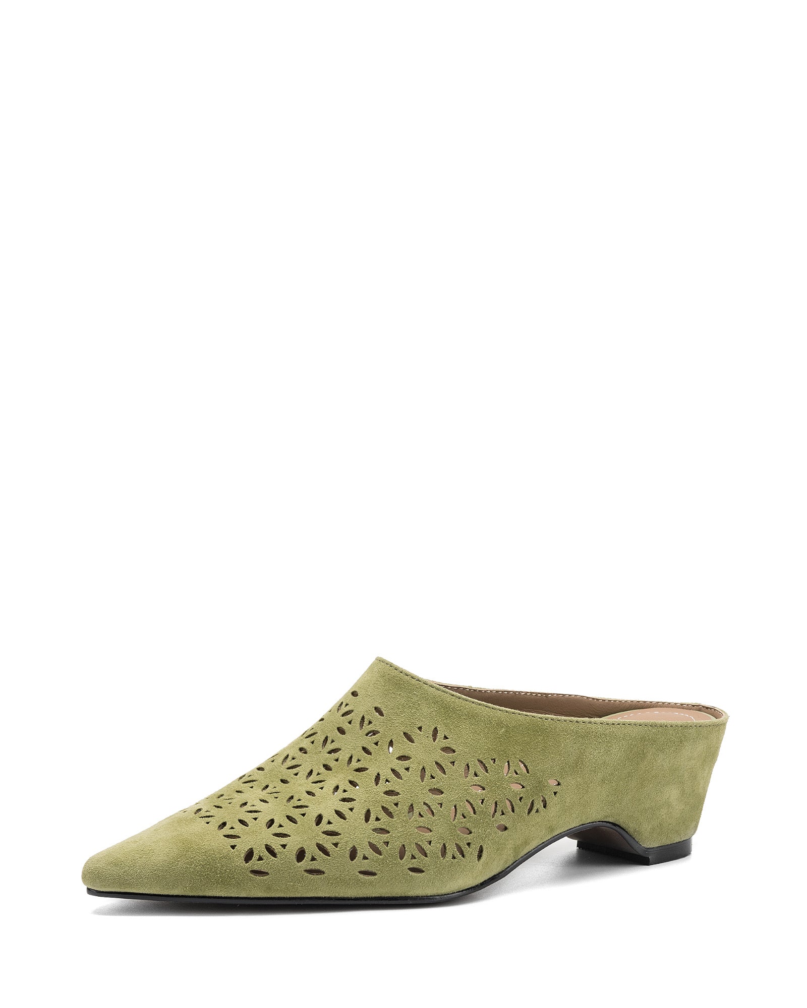 Lawa - Perforated Suede Mules