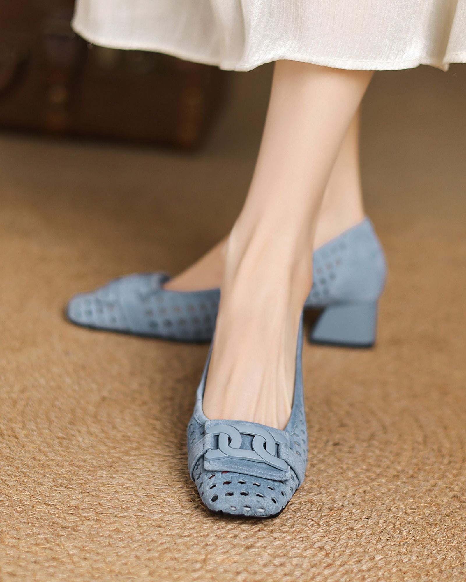 Lizar - Tacones de ante perforado