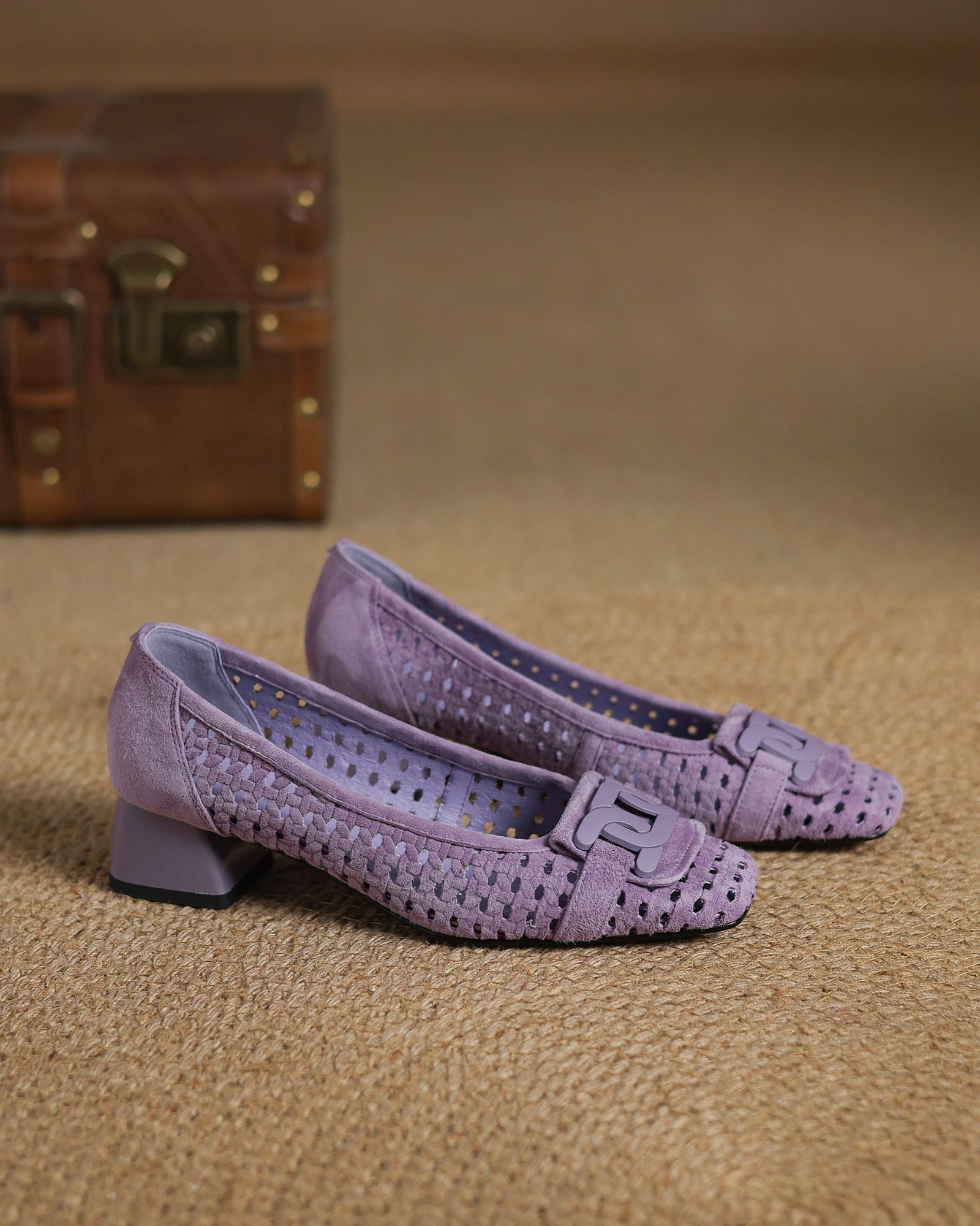 Lizar - Tacones de ante perforado