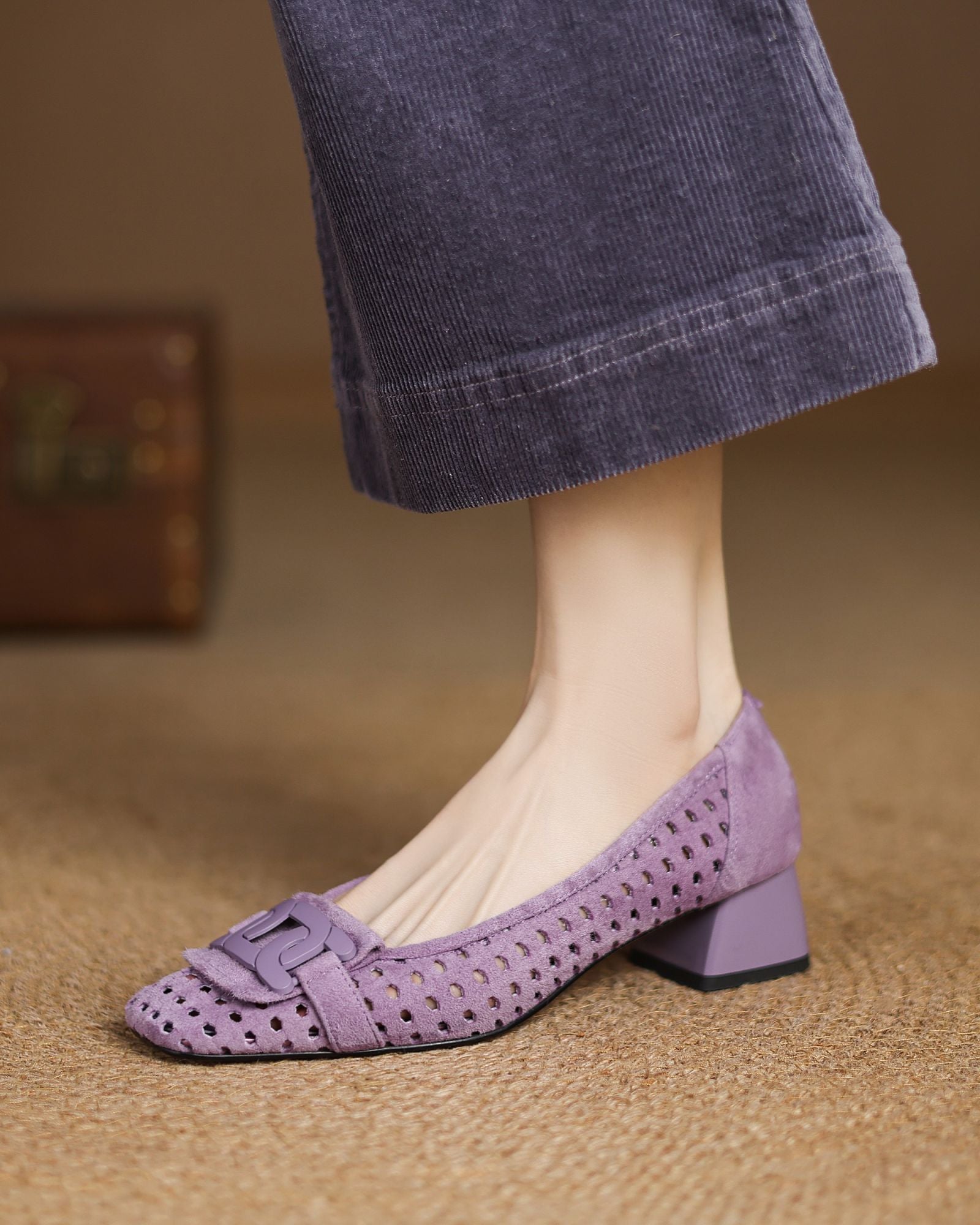 Lizar - Tacones de ante perforado