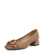 Lizar - Zapatos de tacón con flores perforadas