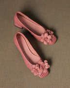 Lizar - Zapatos de tacón con flores perforadas