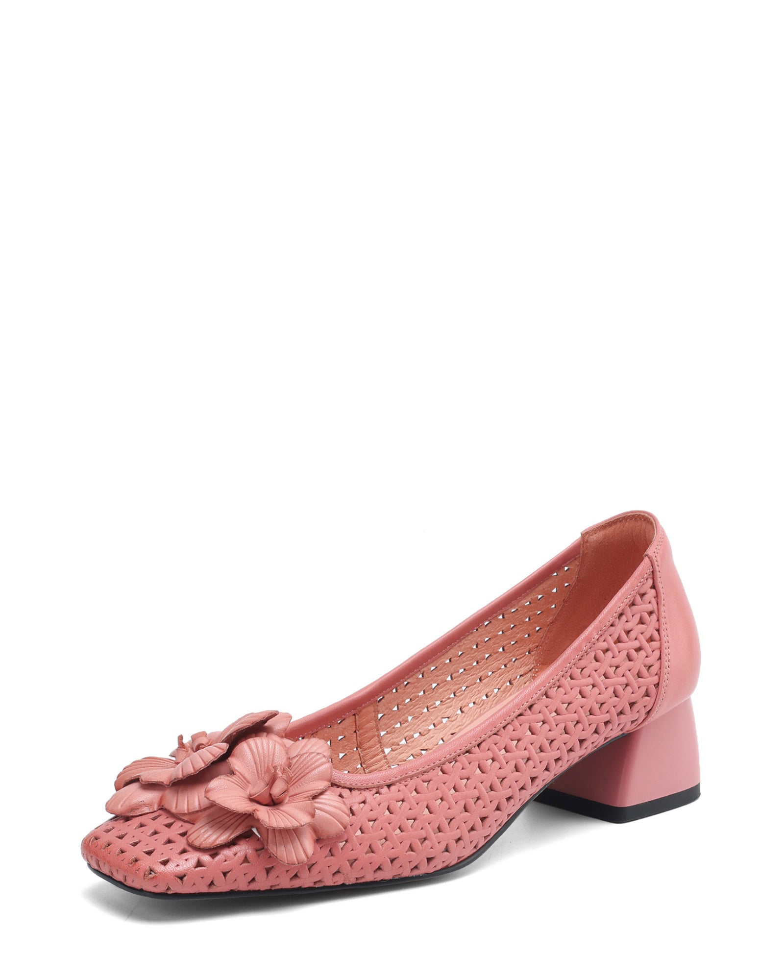 Lizar - Zapatos de tacón con flores perforadas