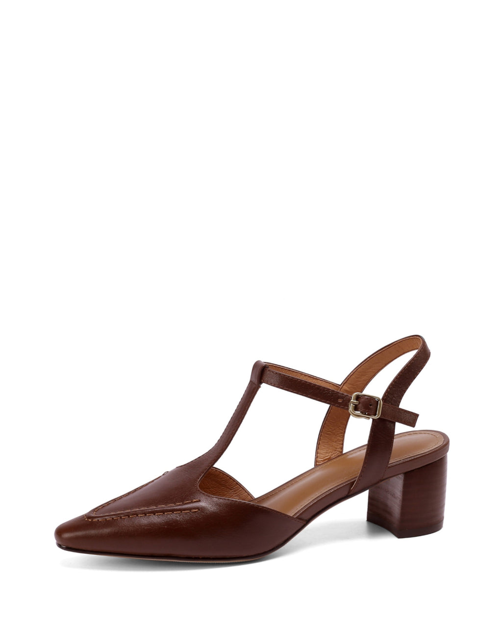 Loka - T Strap Leather Pumps