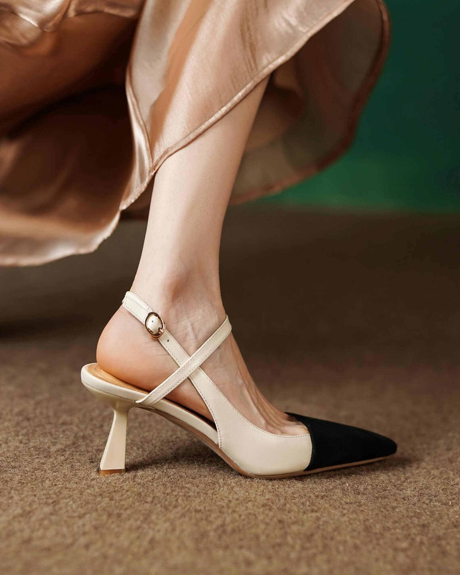 Mara-color-blocking-heels-white-model-2