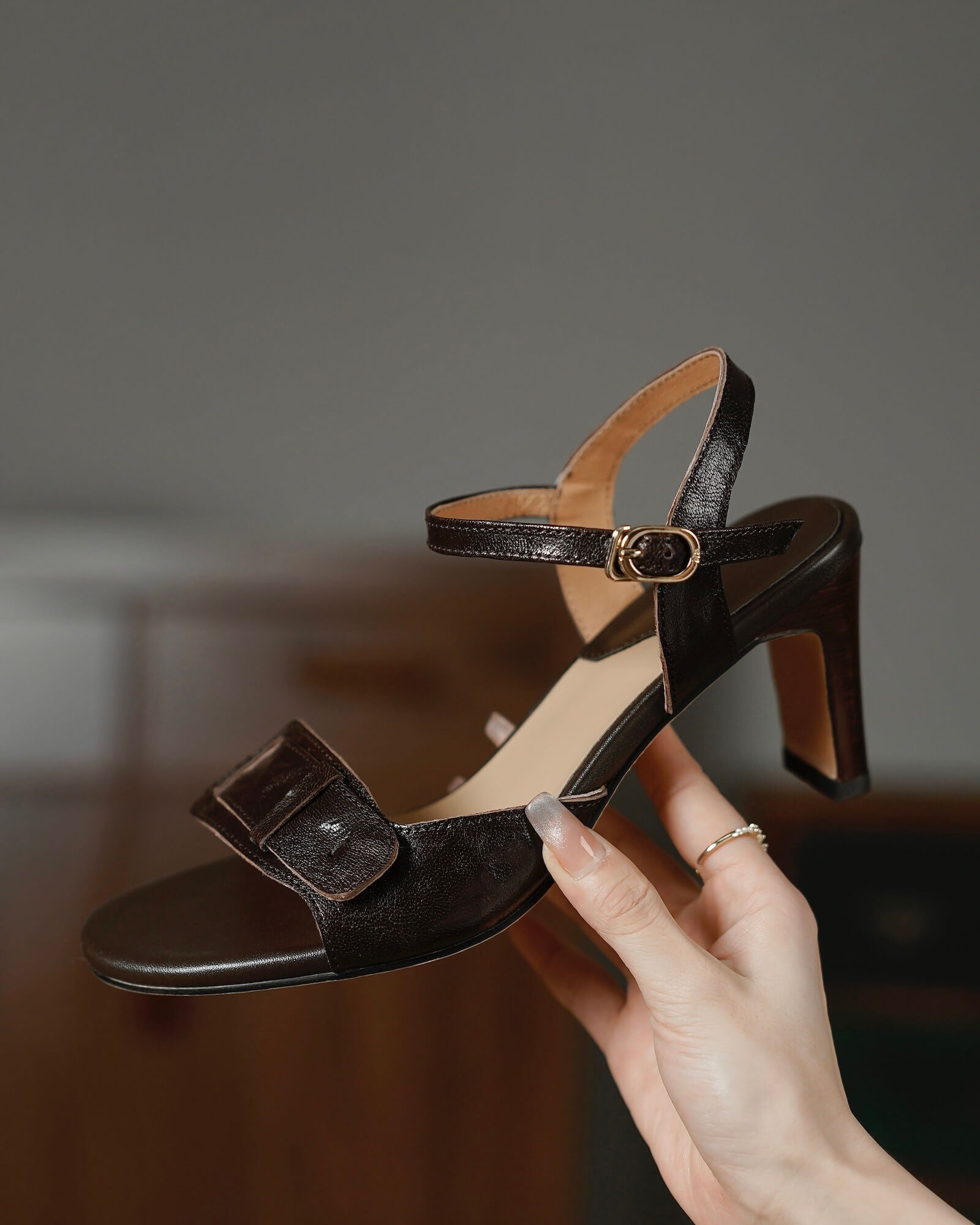 Milia-buckle-decoration-sandal-heels-in-dark-brown-1
