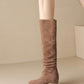 Miolo-suede-knee-high-boots-khaki-model-3