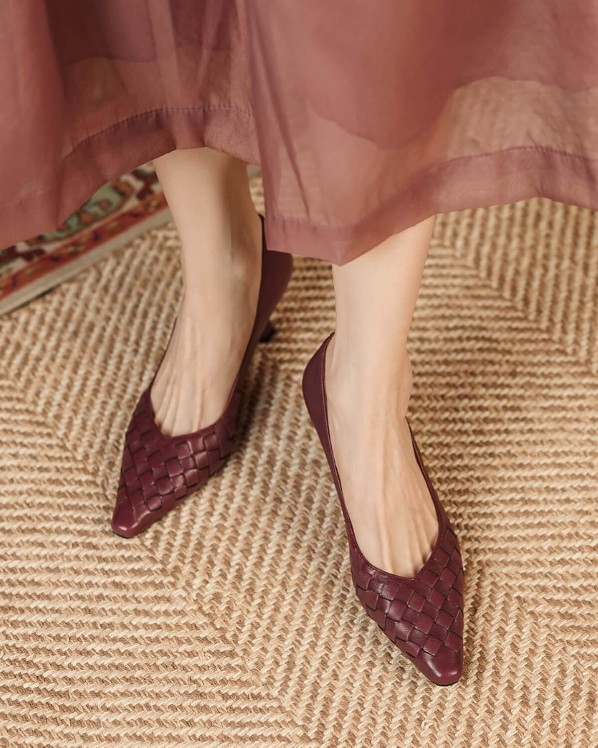 Misora-lambskin-woven-heels-red