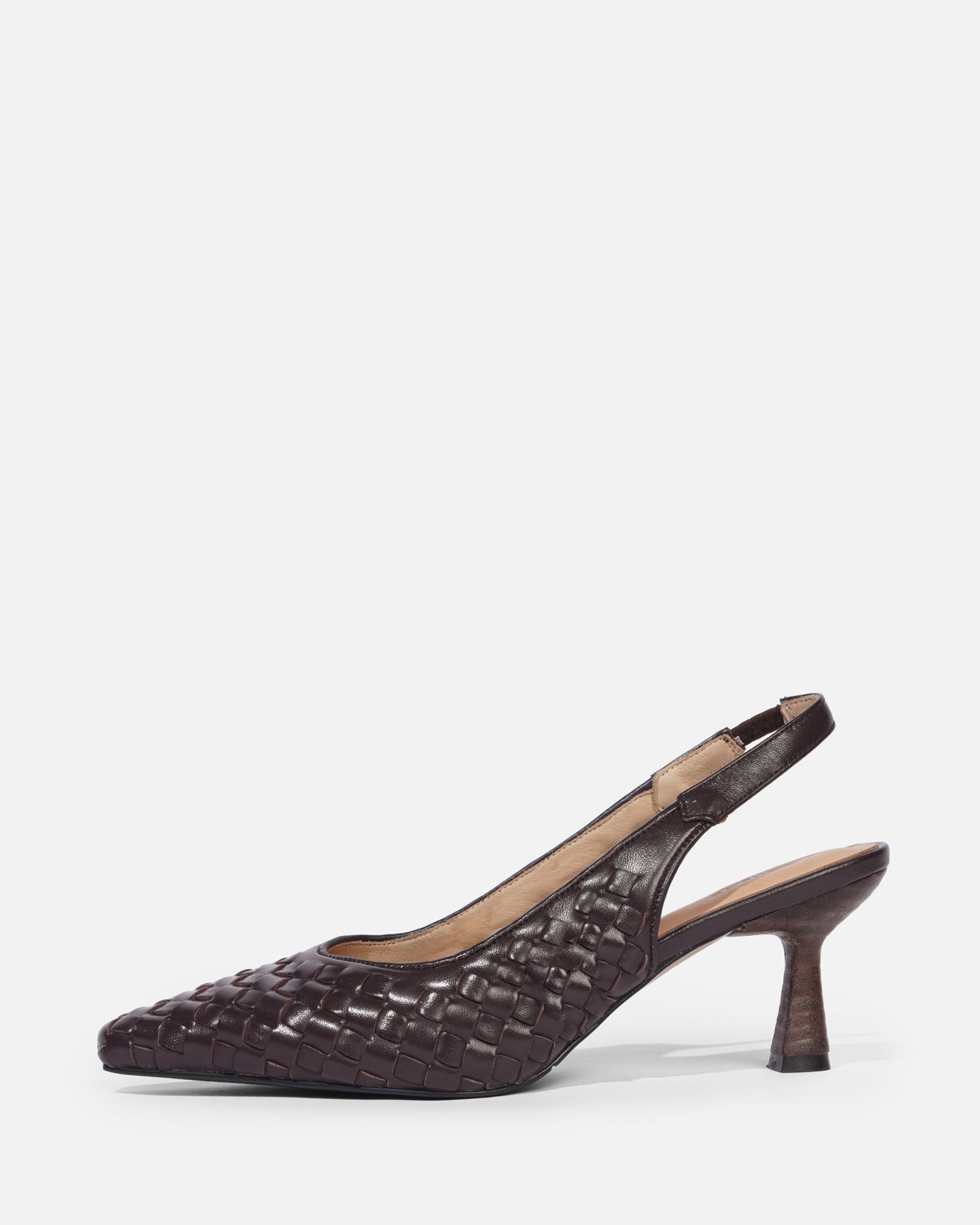 Misora - lammskinn vävda slingbacks
