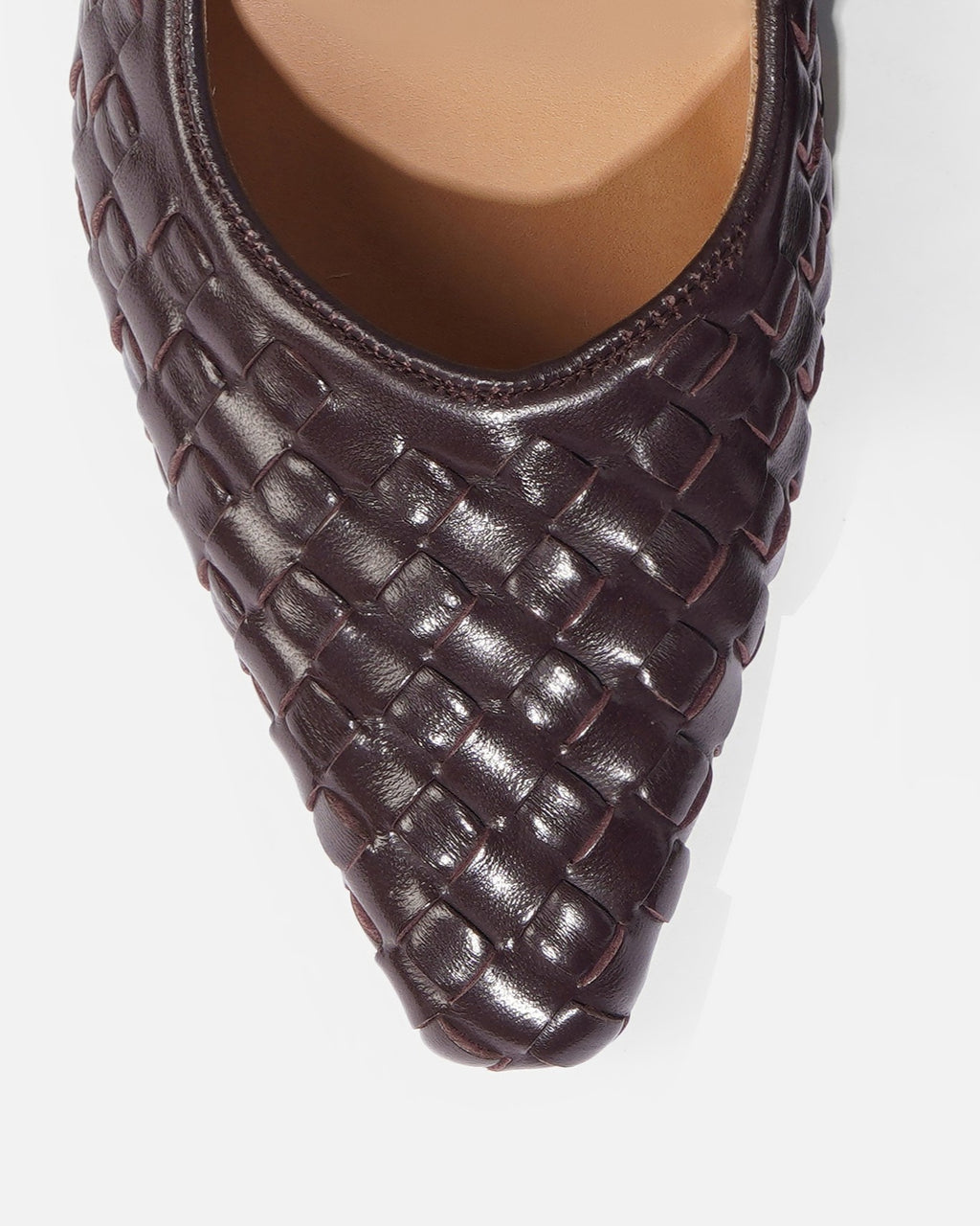 Misora - Zapatillas tejidas de piel de cordero con tira trasera