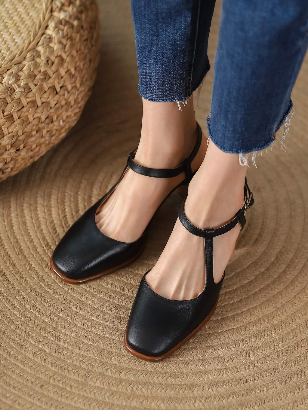 Mona-Black-Ankle-Strap-Pumps-Model-2