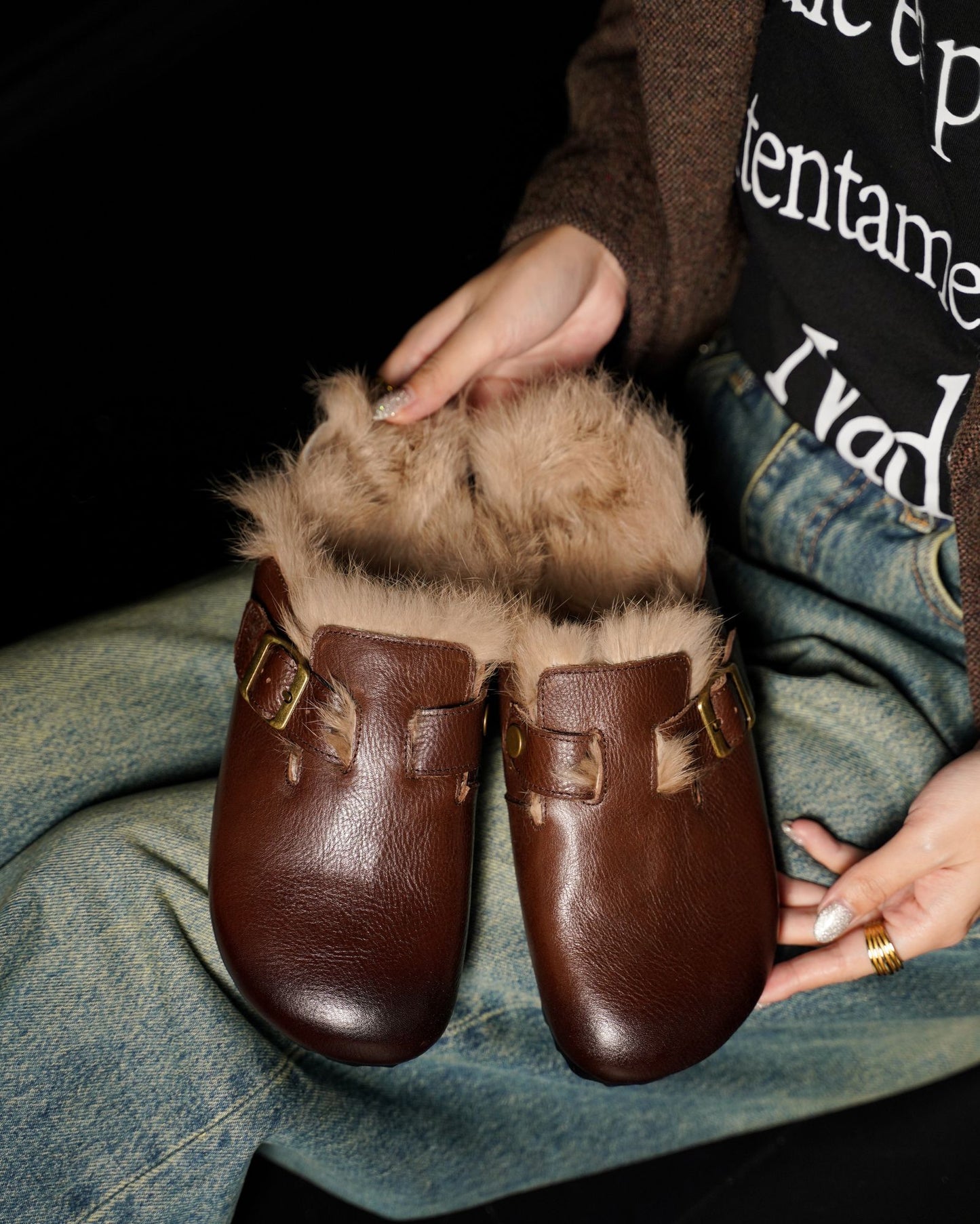 Ola - Fur Lined Mules