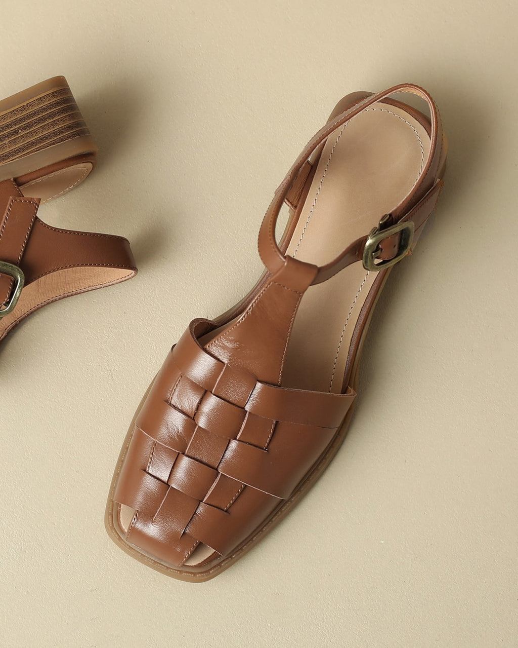 Onley-woven-leather-fisherman-sandals-brown-1