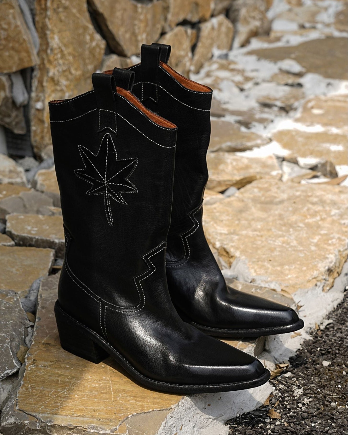 RS 6 - Botas con costuras hasta media pantorrilla