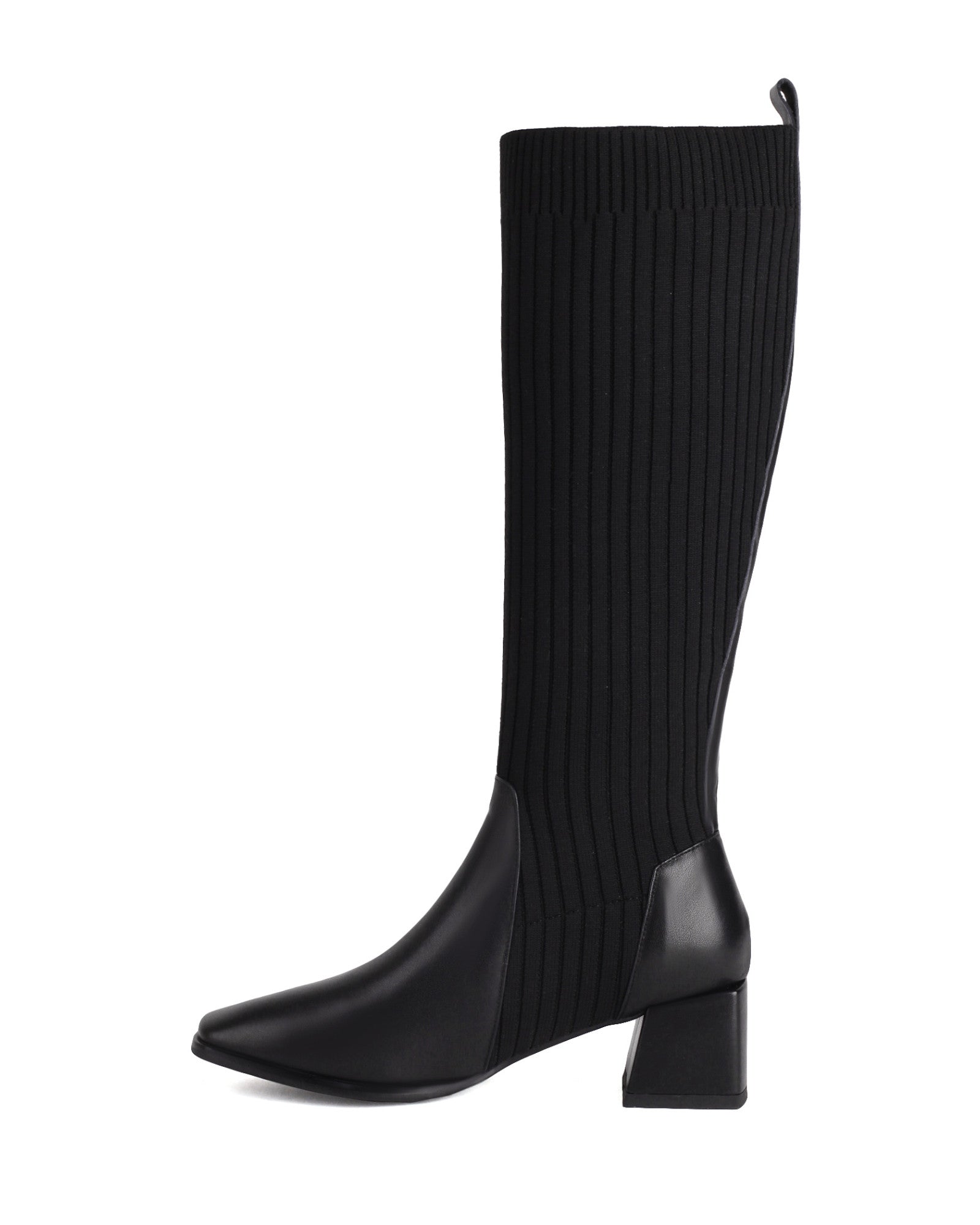 Long sock hot sale boots black