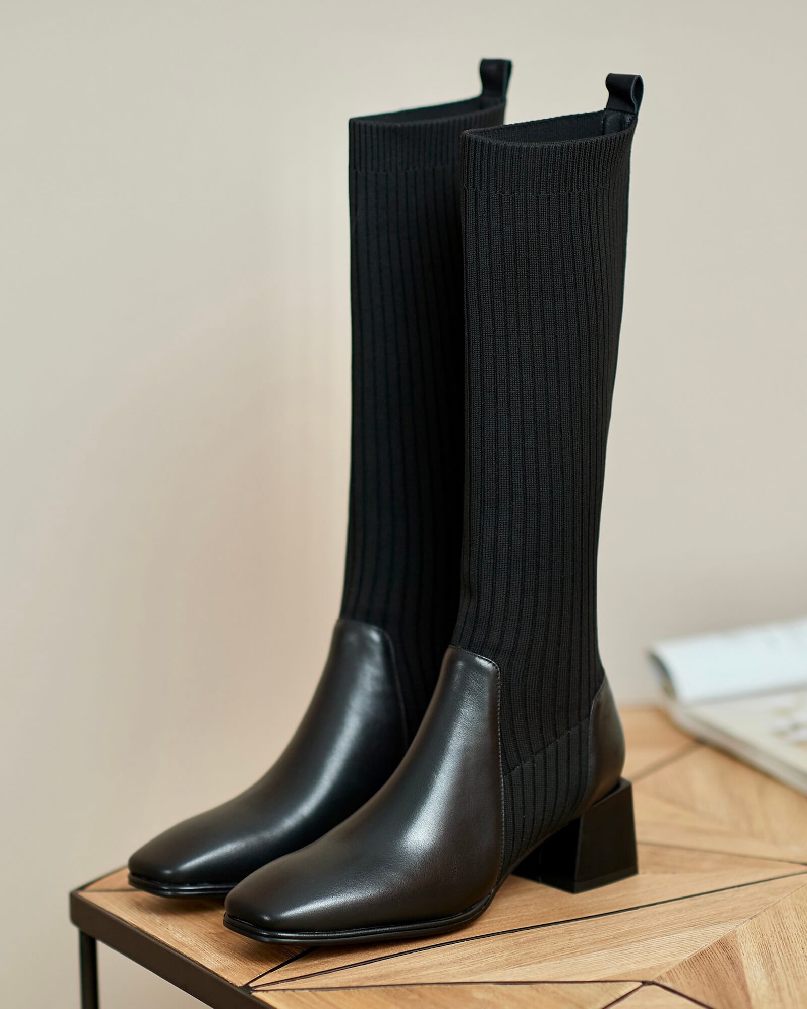 Sock Boot in Leather