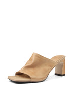 رونا - صنادل بكعب من جلد الحصان