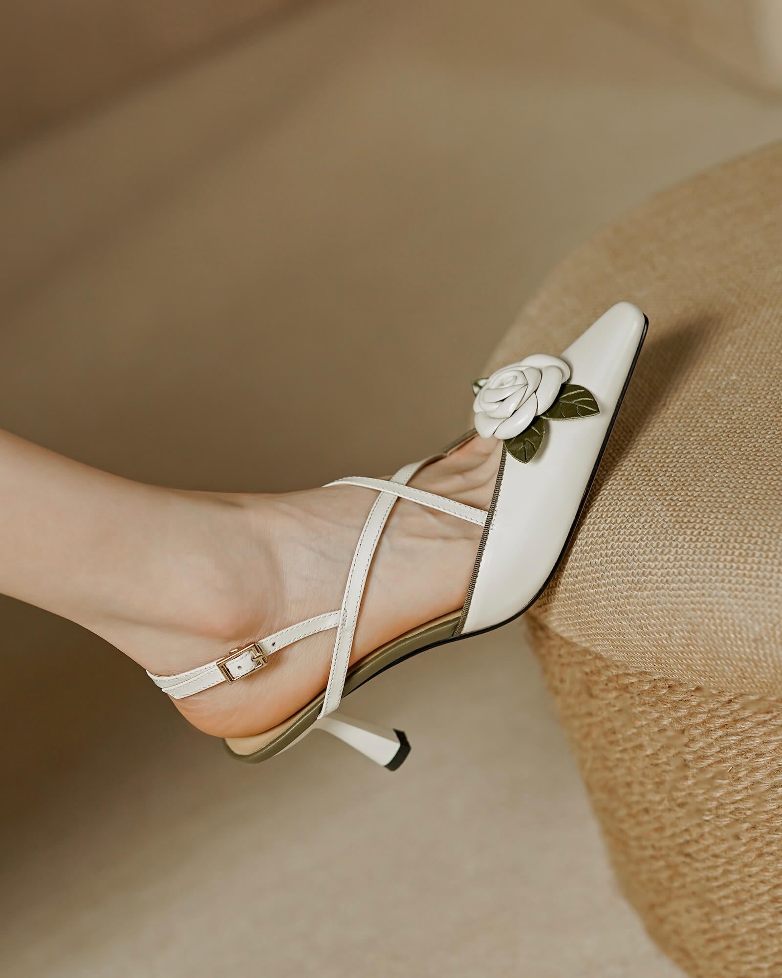 Floral kitten heel shoes Clearance