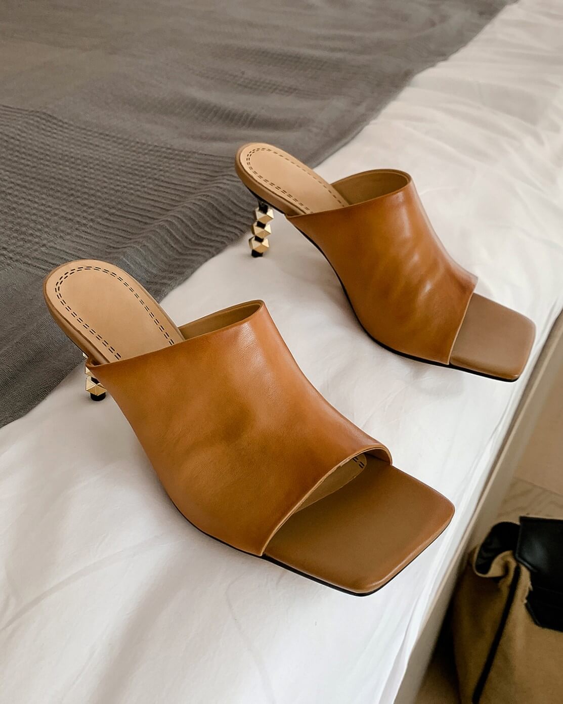 Sidia - Leather Mule Heels
