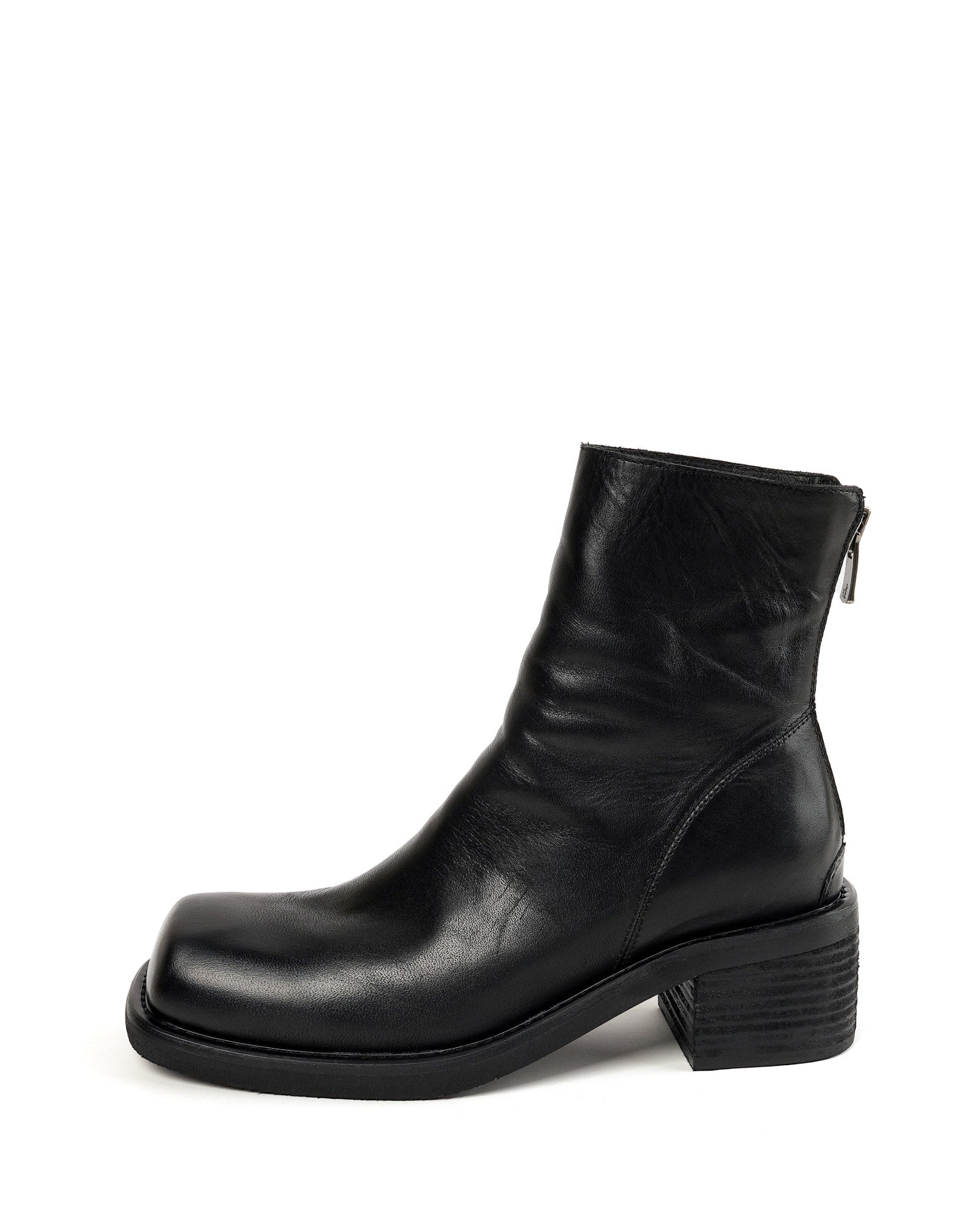 Vefa-Square-Toe-Black-Leather-Boots-1