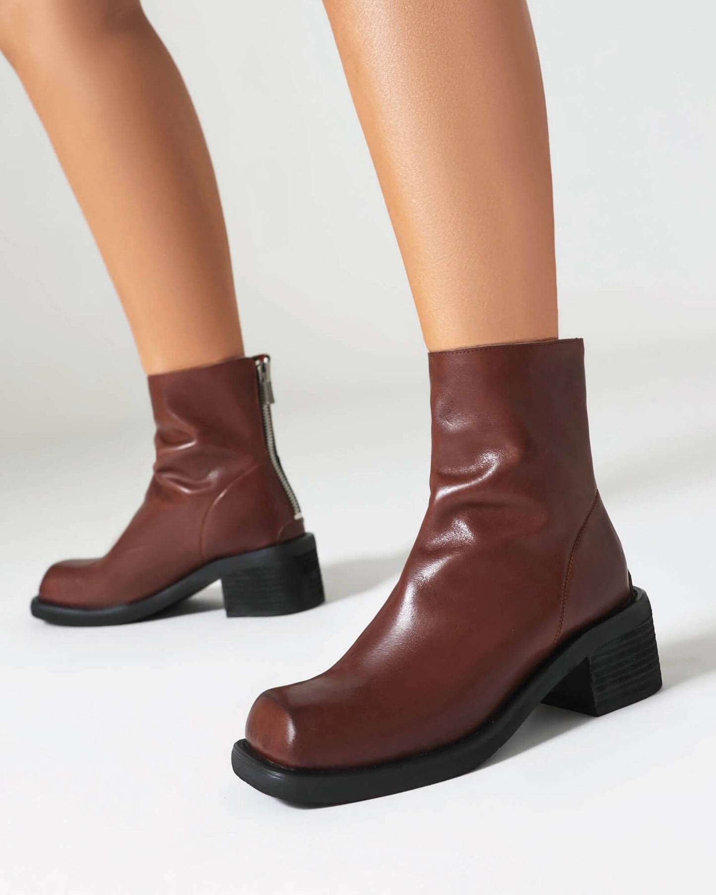 Vefa-Square-Toe-Brown-Leather-Boots-model