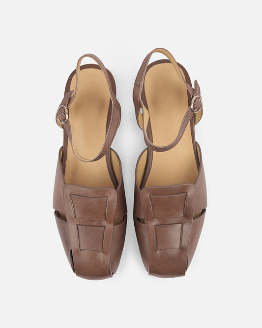 Voda - Sandali piatti in pelle