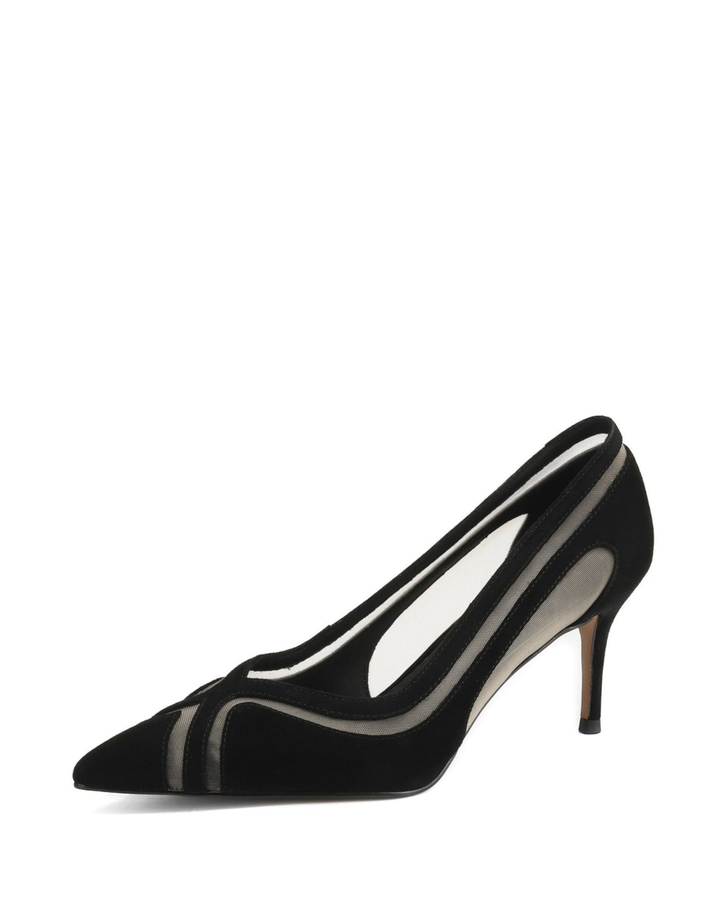 Casto - Tacones de Malla de Ante