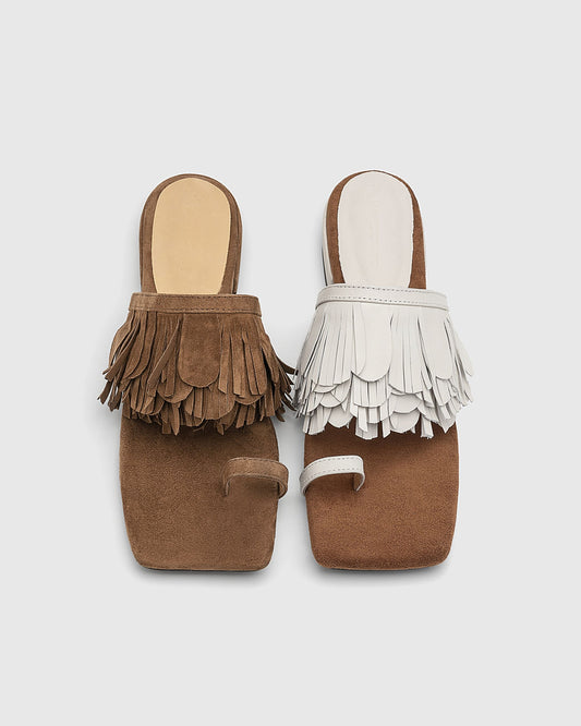 Clay - Tassel Sandals