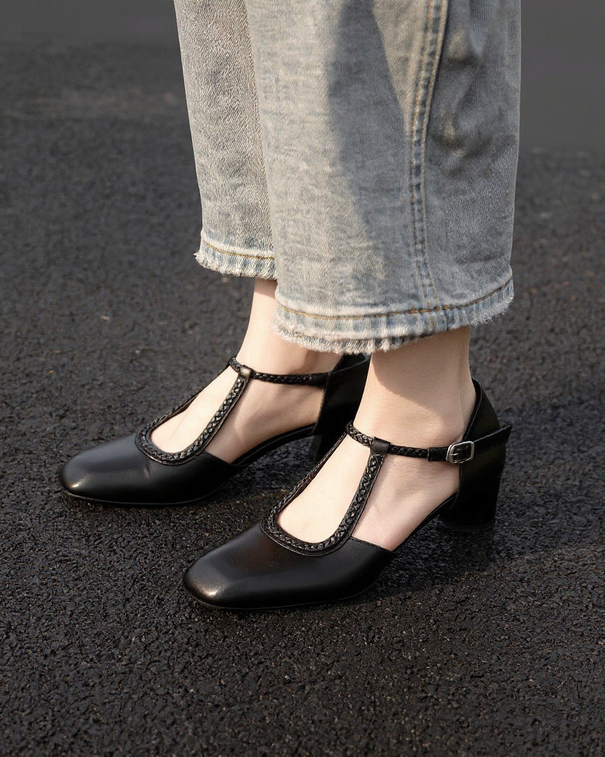 Elsa - Zapatos de tacón cuadrados