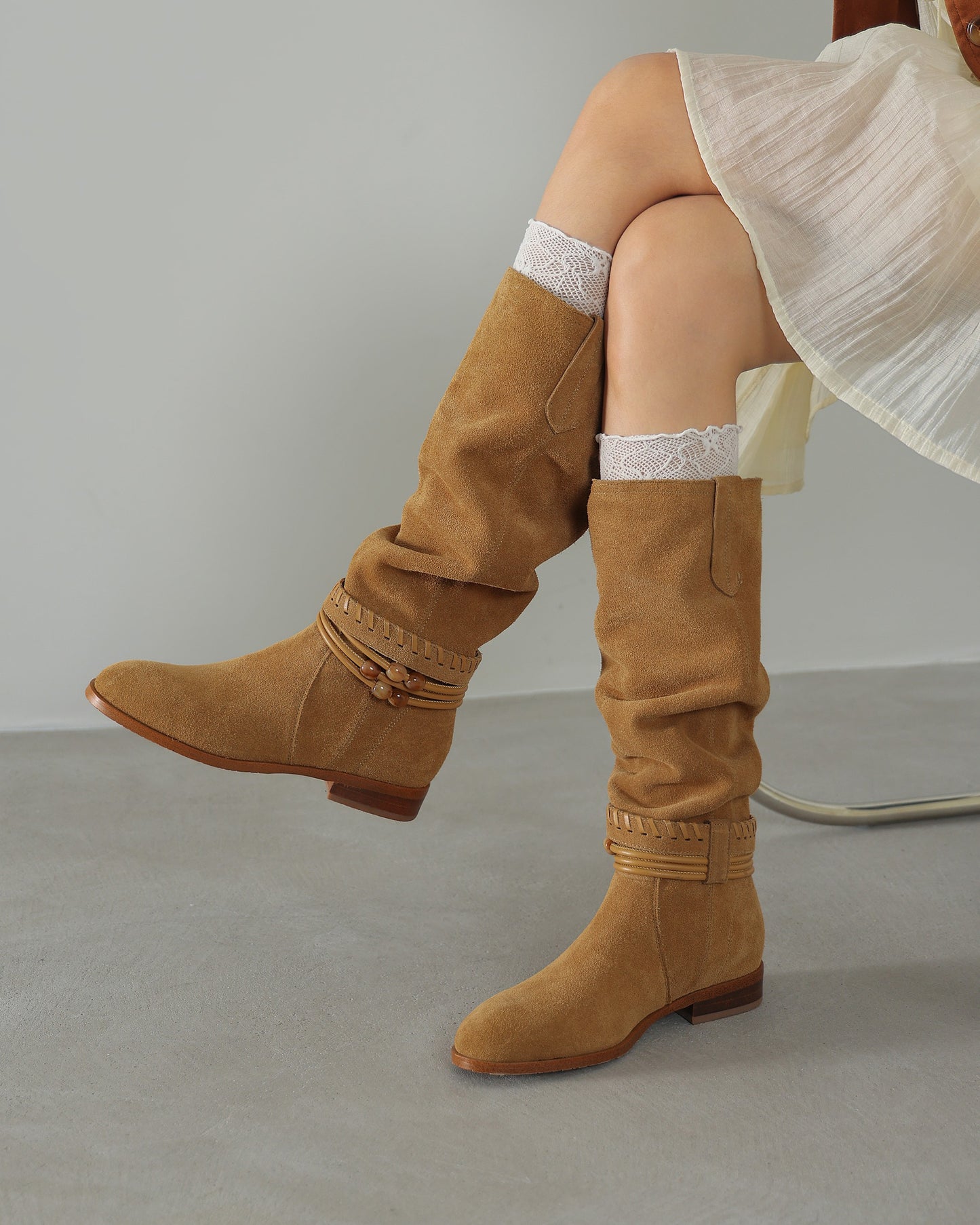 Kins - Suede Knee-high Boots