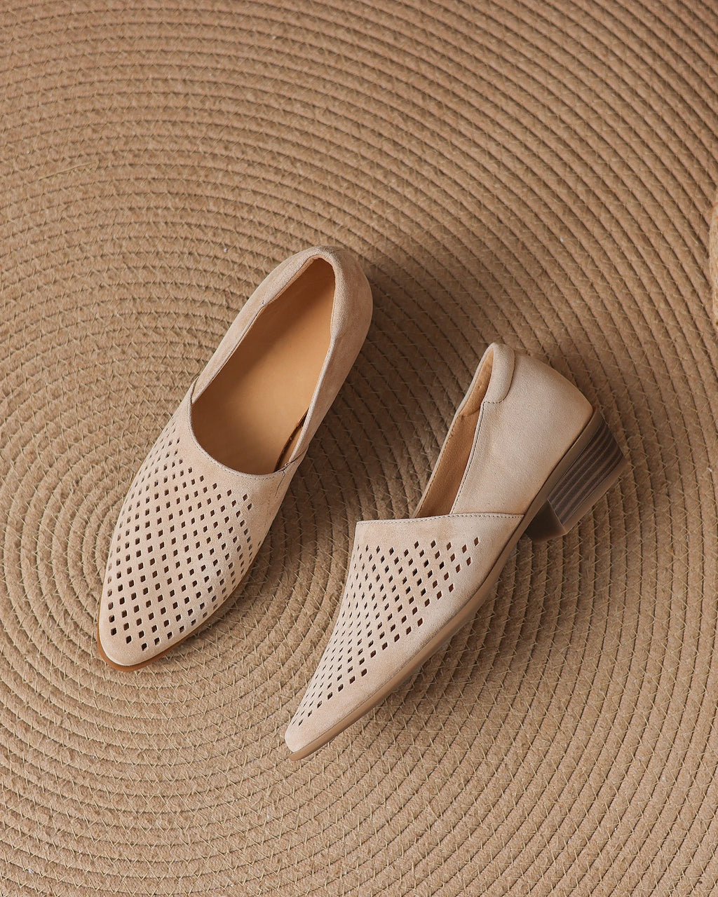 Korio - Perforated Suede Loafers