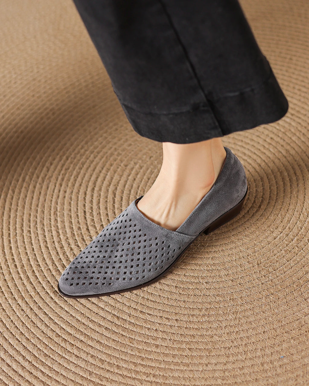 Korio - Perforated Suede Loafers