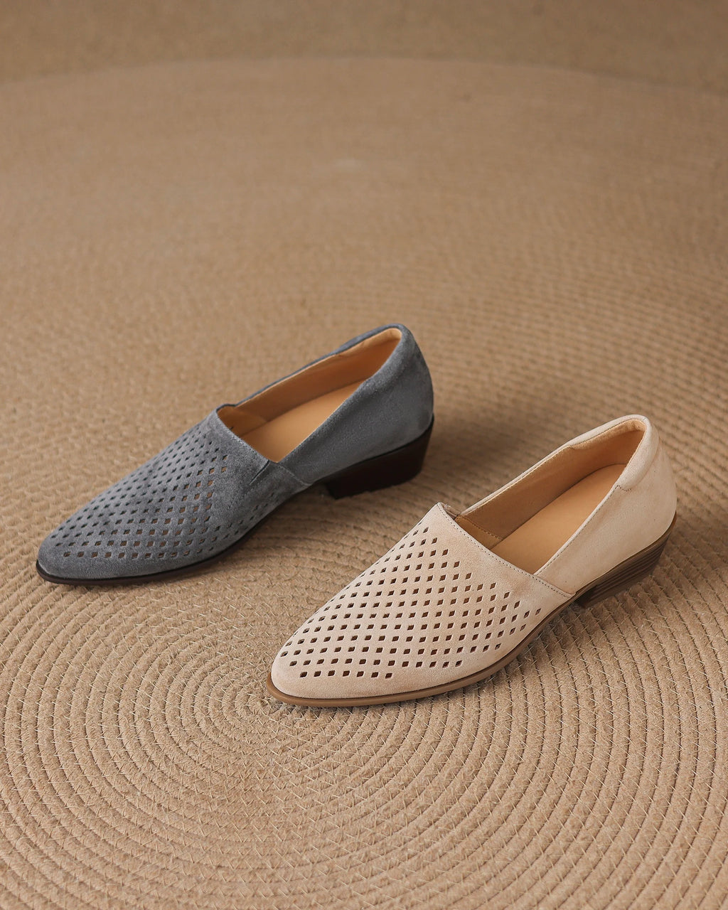 Korio - Perforated Suede Loafers