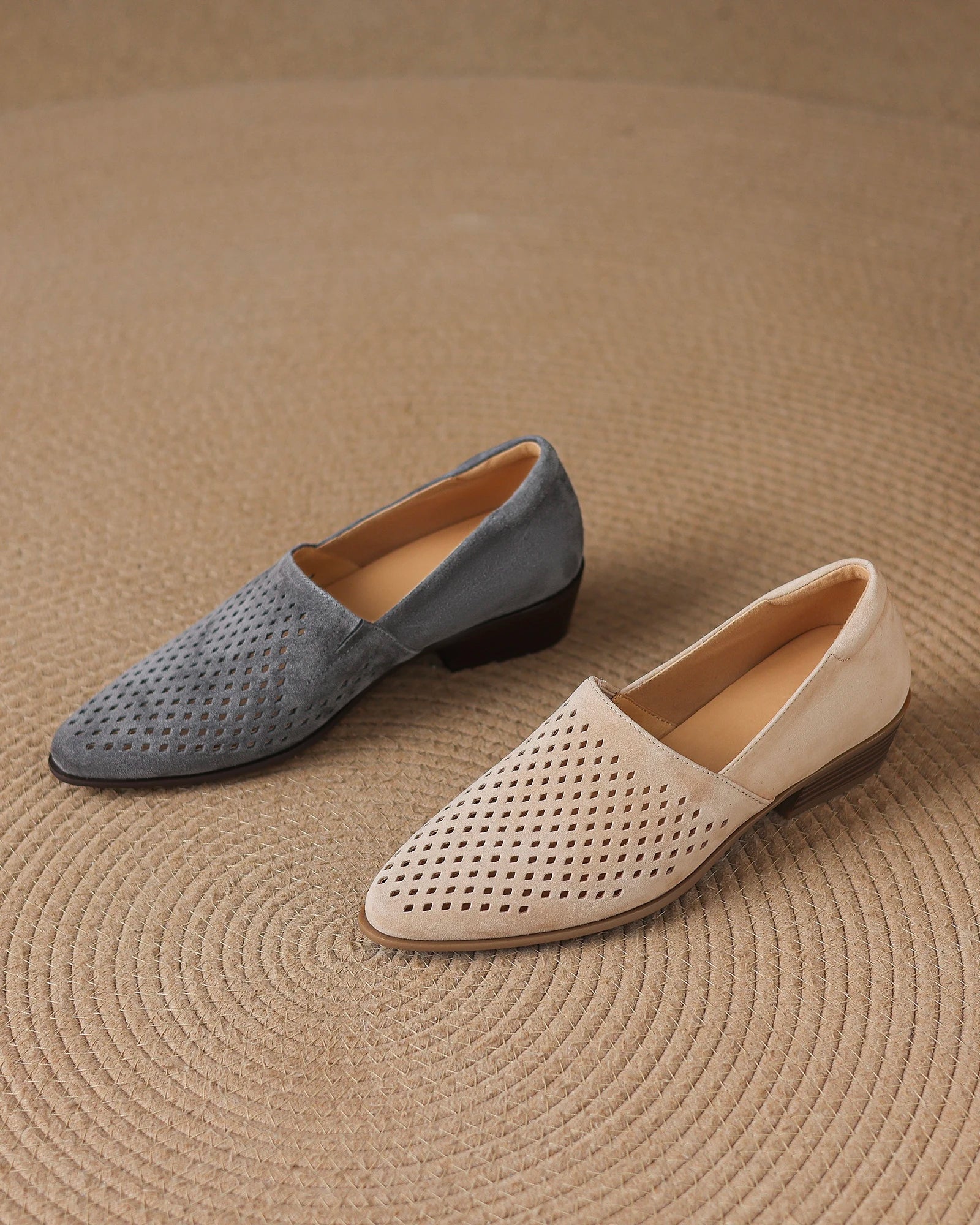 Korio - Perforated Suede Loafers