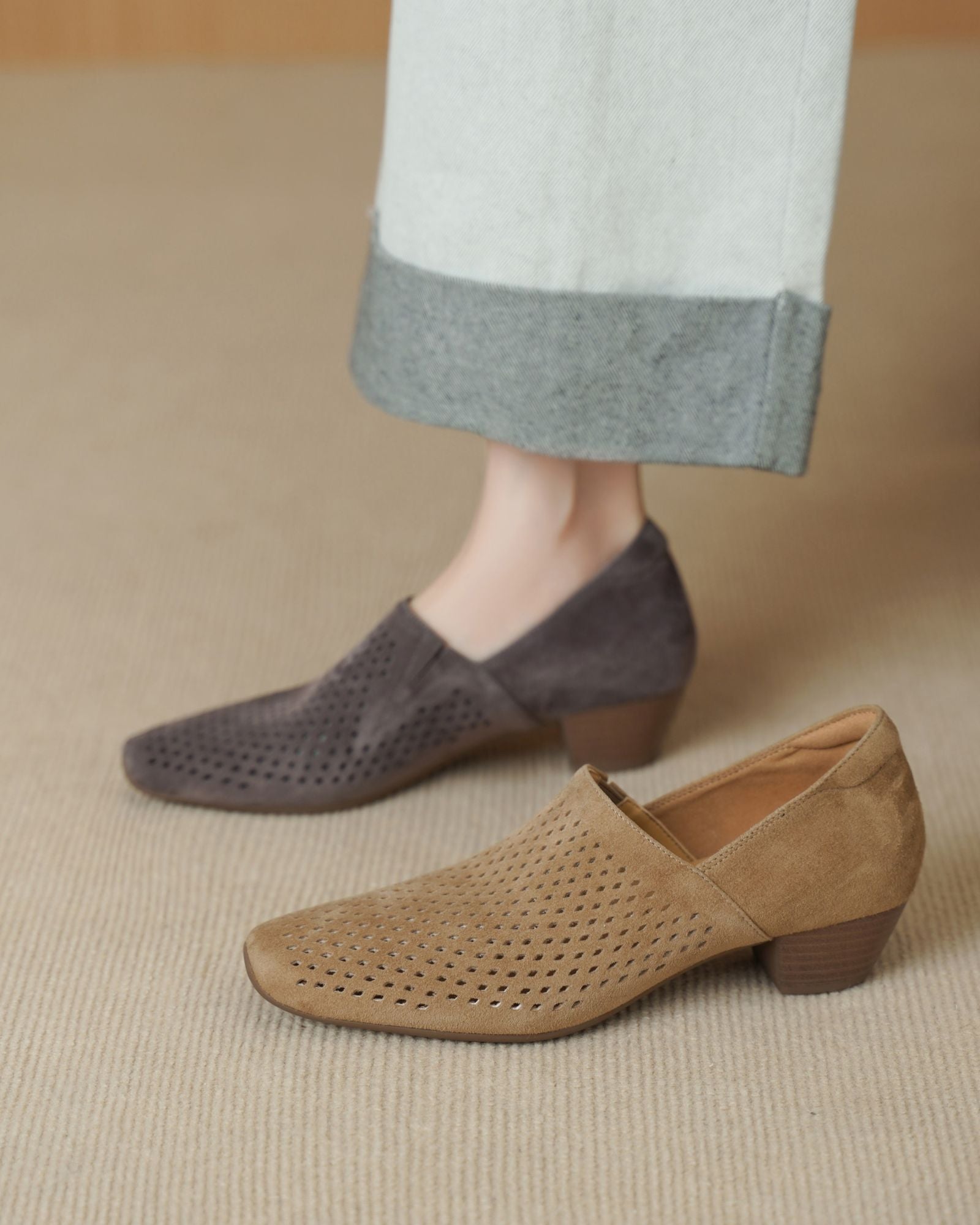 Mocasines ligeros de ante