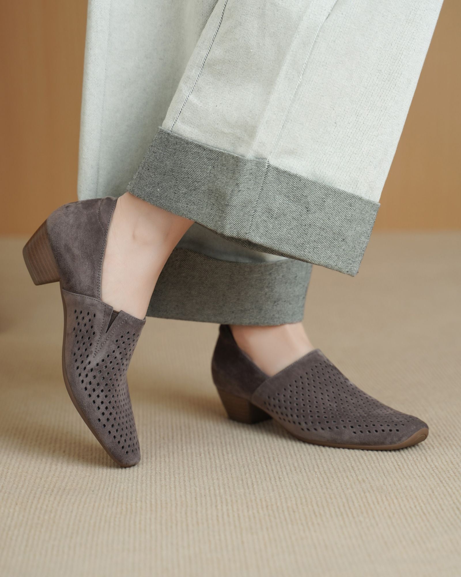 Mocasines ligeros de ante