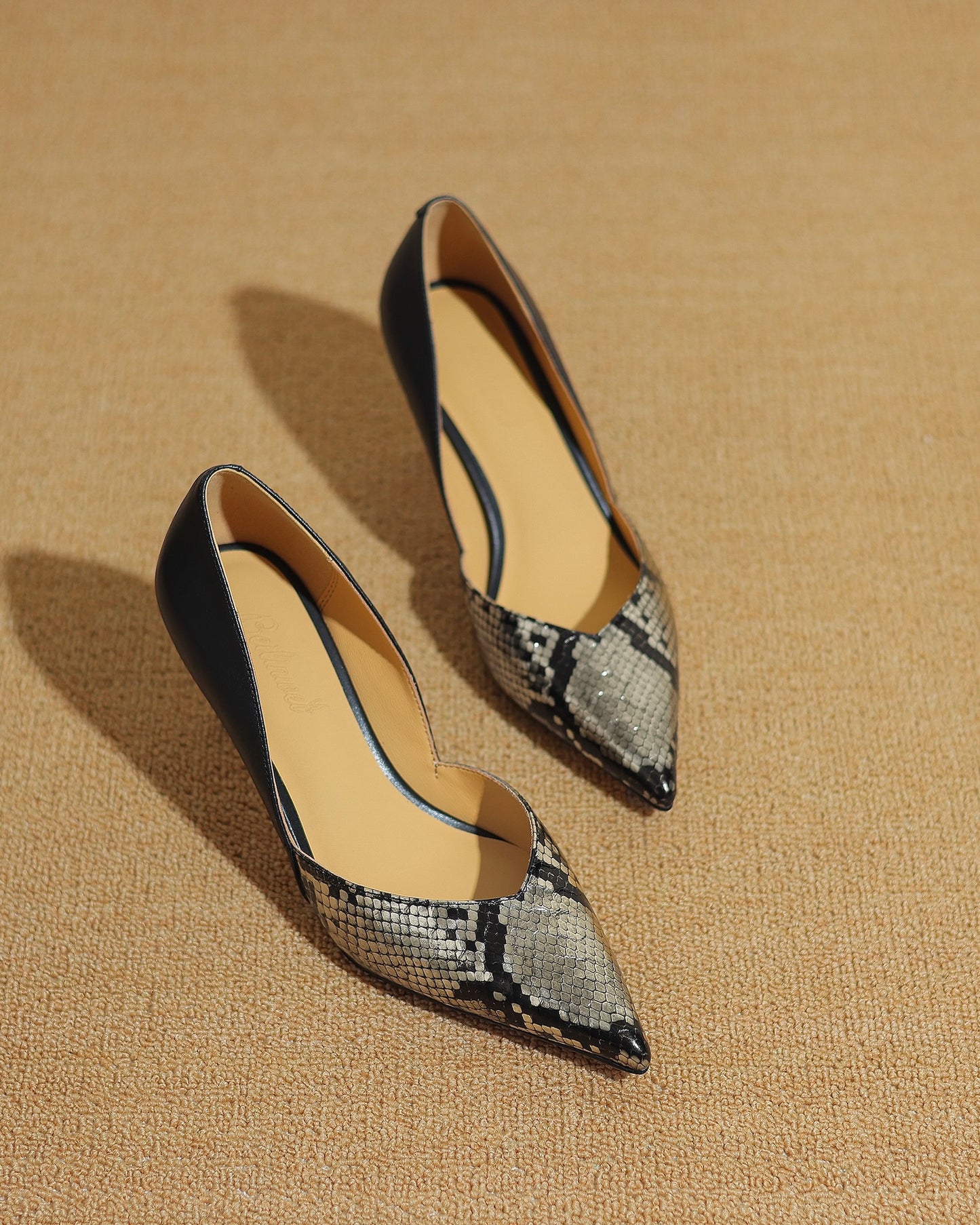 Luci - Embossed Leather Pumps